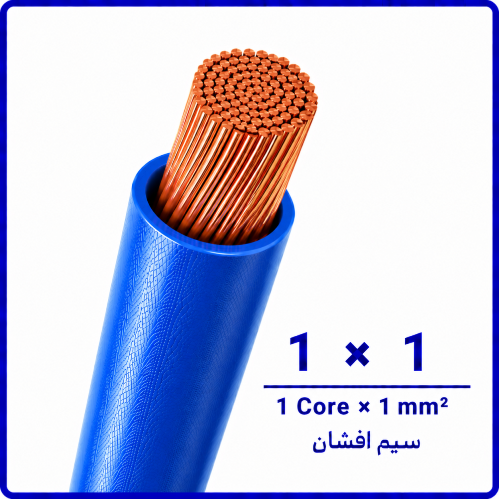 سیم افشان آبی سایز 1 در 1 -ارمغان کابل یزد
