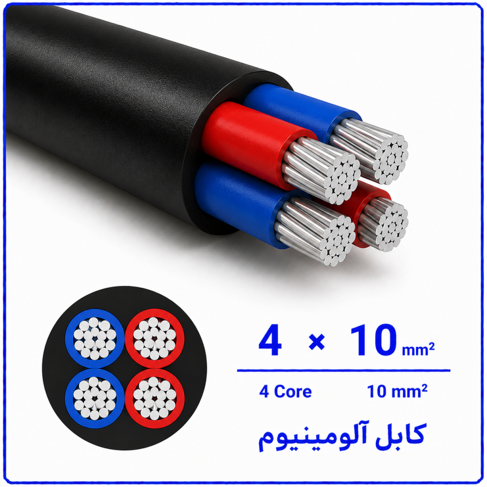 کابل آلومینیوم سایز 4 در 10 -نیرو کابل البرز کابل آلومینیوم سایز 4 در 10 -نیرو کابل البرز