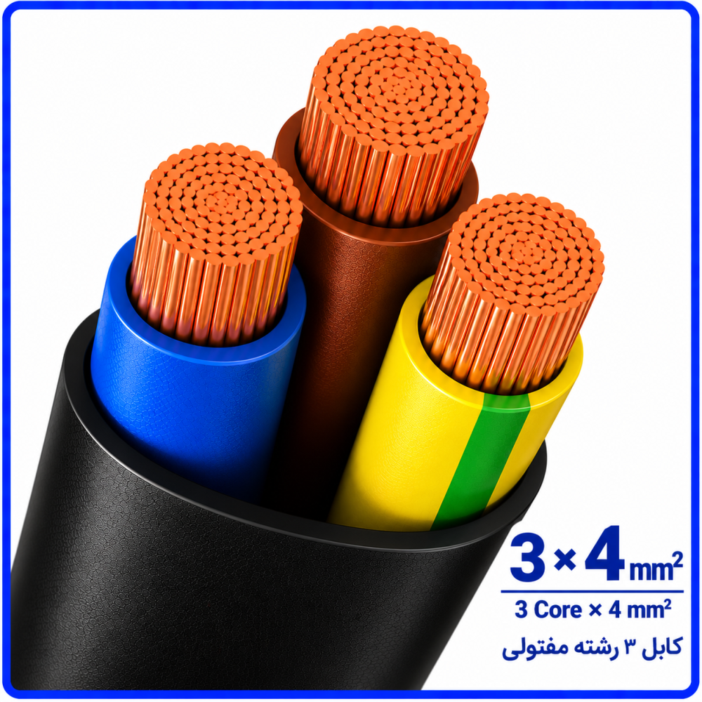 کابل افشان سایز 3 در 4 -ارمغان کابل یزد