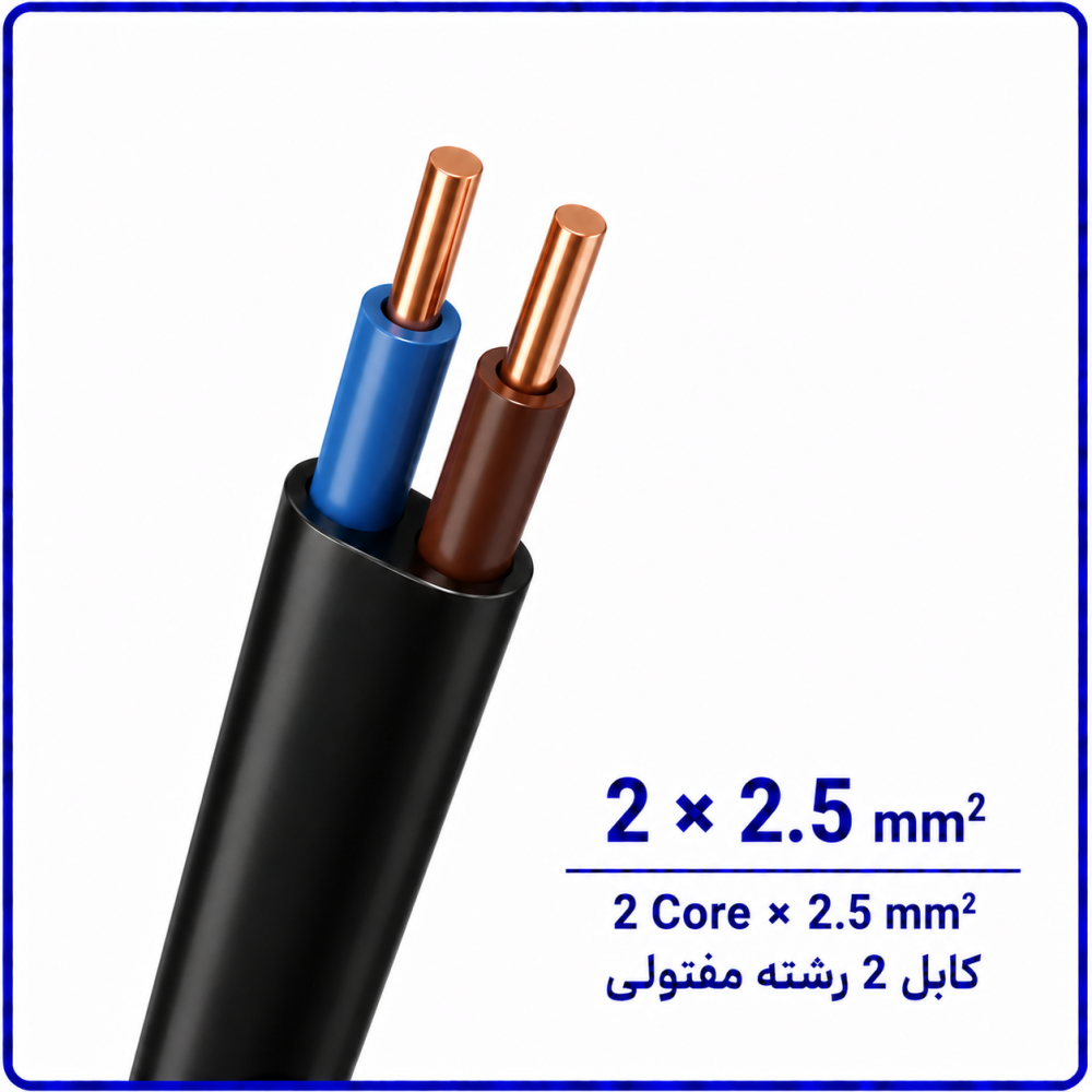 کابل مفتولی سایز 2 در 2.5 -نیرو کابل البرز کابل مفتولی سایز 2 در 2.5 -نیرو کابل البرز